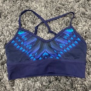 Alo peacock sports bra top